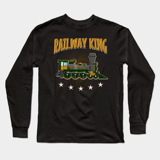 Railway King Long Sleeve T-Shirt by Foxxy Merch